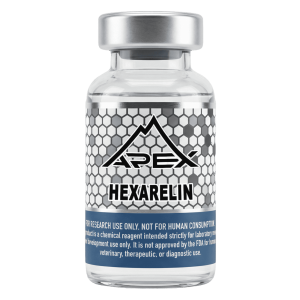 Hexarelin lyophilized research peptide vial — Apex Laboratory