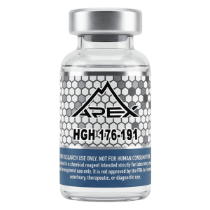 HGH Fragment 176-191 lyophilized research peptide vial — Apex Laboratory