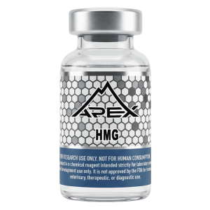 HMG (human menopausal gonadotropin) RUO research reagent container — Apex Laboratory