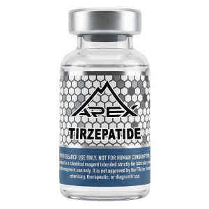 Tirzepatide lyophilized research peptide vial – Apex Laboratory
