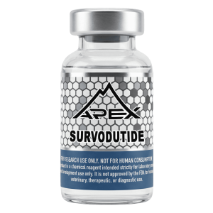 Survodutide 10mg lyophilized research peptide vial — Apex Laboratory