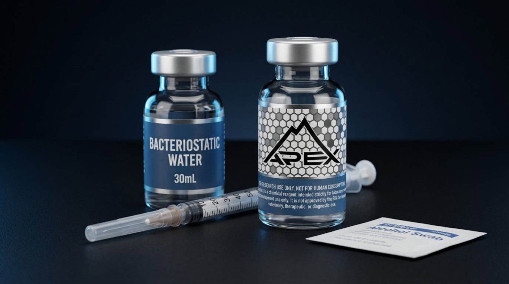 How to reconstitute lyophilized peptides with bacteriostatic water — step-by-step research protocol — Apex Laboratory