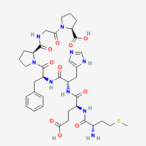 Semax chemical structure diagram: the heptapeptide Met-Glu-His-Phe-Pro-Gly-Pro (MEHFPGP), an analog of the ACTH(4-10) fragment.
